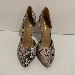 Riverberry Women's Size 8 Beige Python 4" High Heels Shoes Snake NORA-01